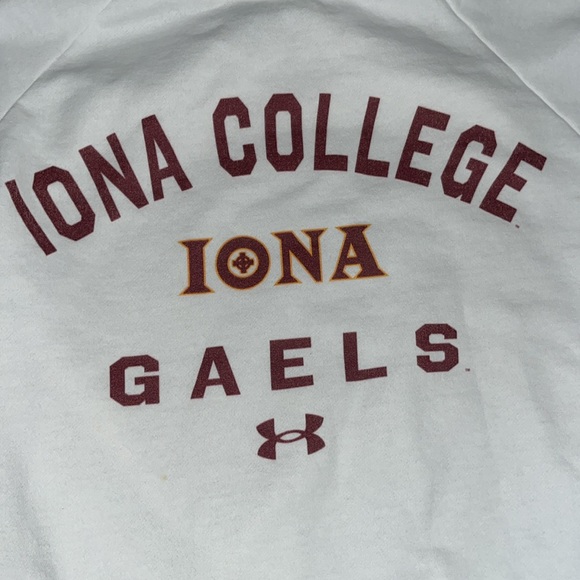 Iona University/College Gaels White Sweatshirt - Under Armour Unisex - Picture 2 of 4